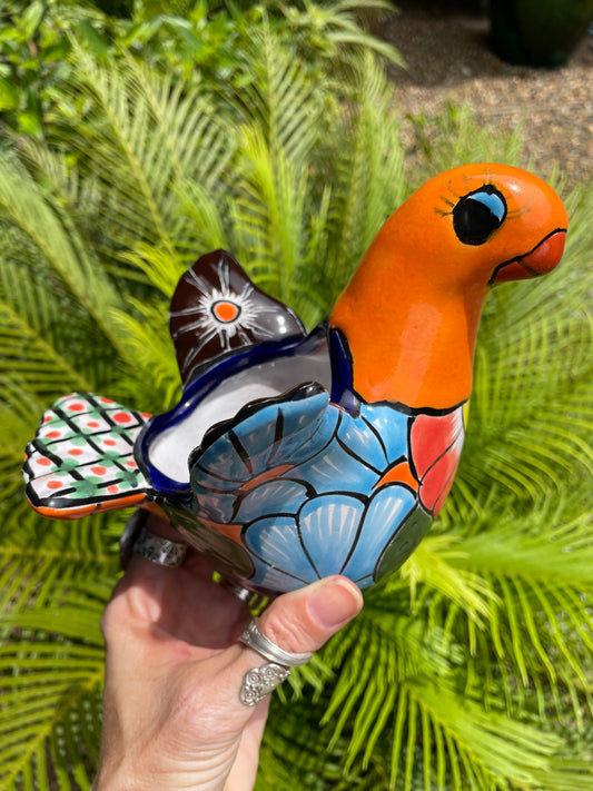 Talavera Mexican Pottery Dove Planter