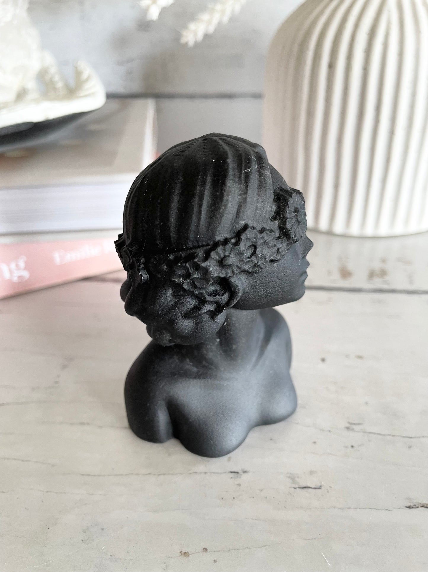 Black Obsidian Floral Goddess