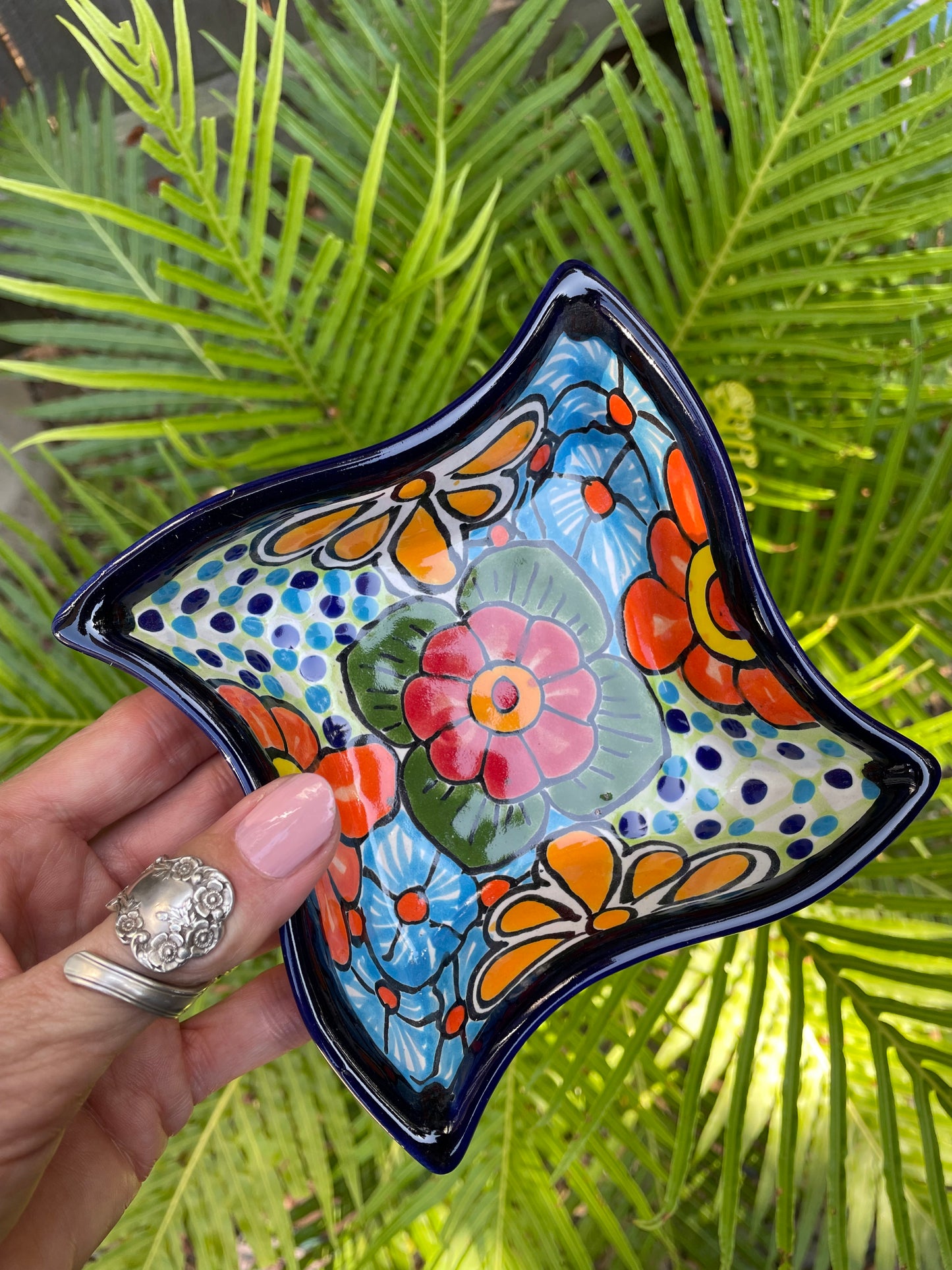 Mexican Talavera Curved  Dish