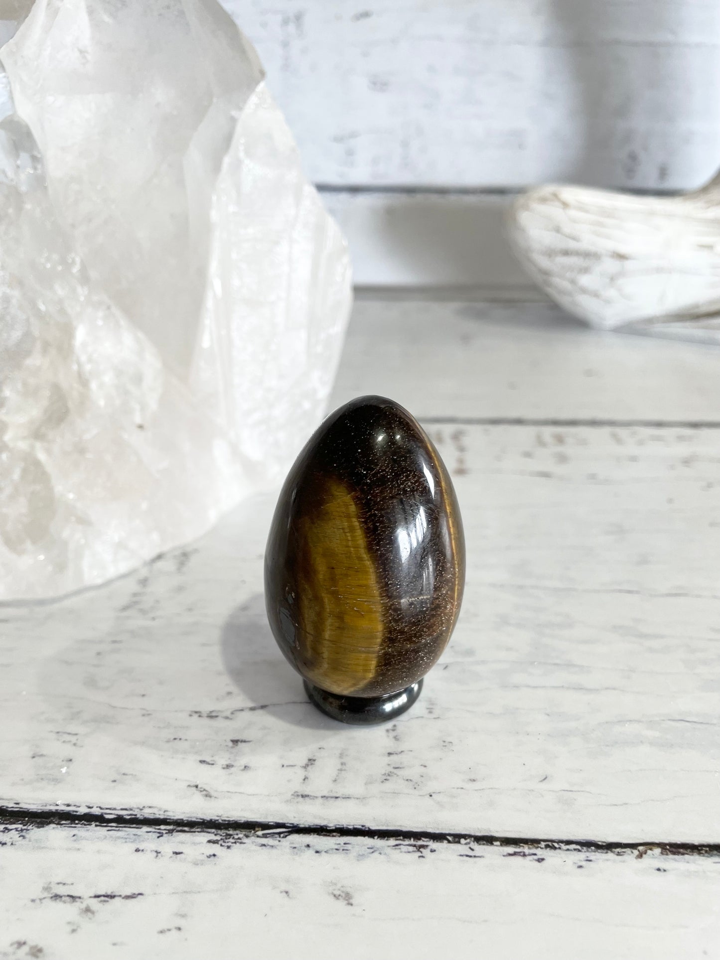 Tigers Eye Egg with holder