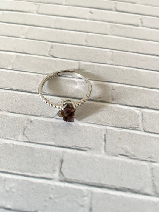 Smoky Quartz Adjustable~ size 7-9