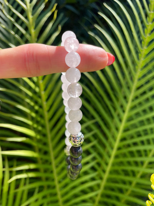 Rose Quartz/Shungite Healing Anklet