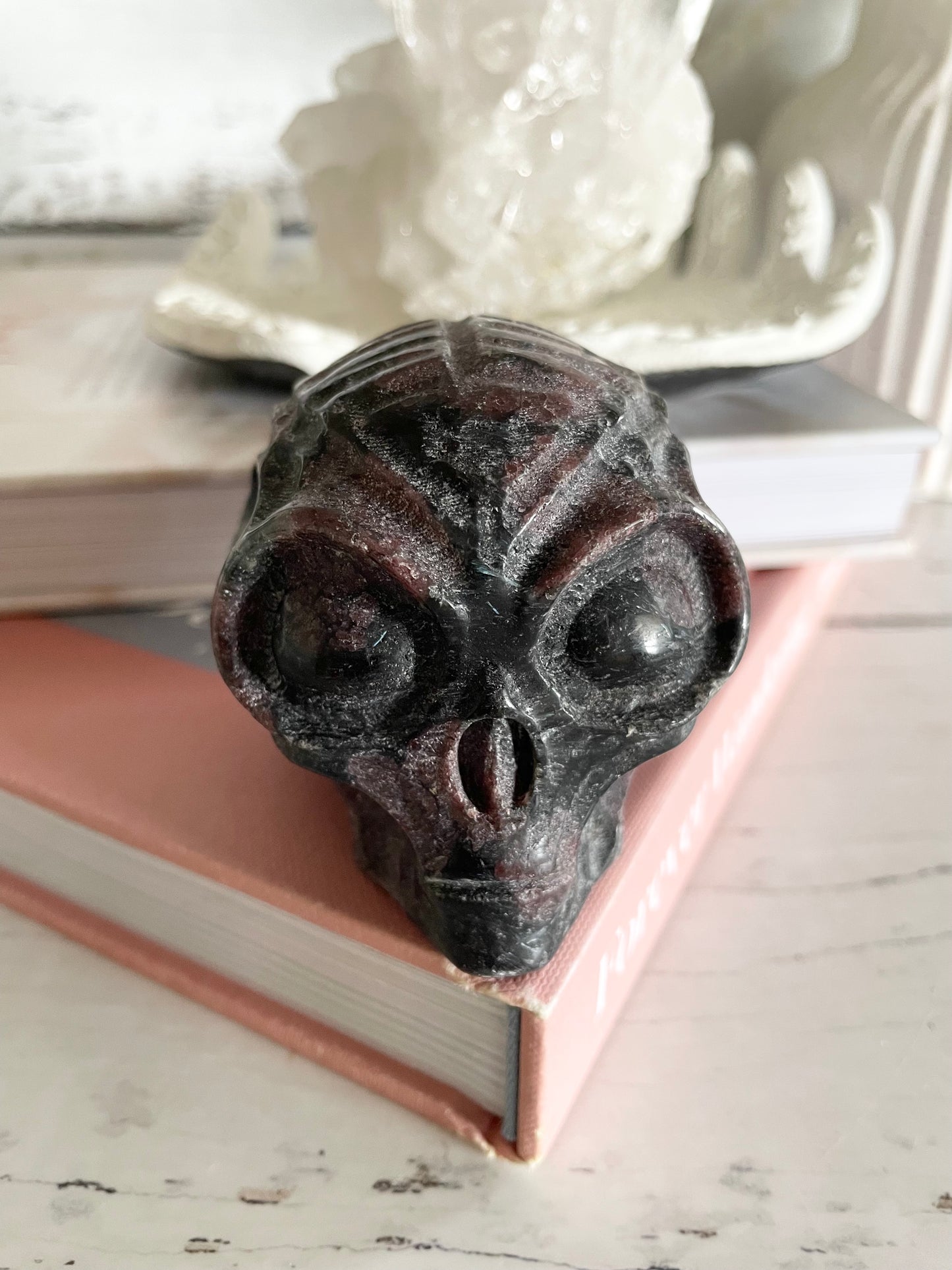 Garnet Alien Skull