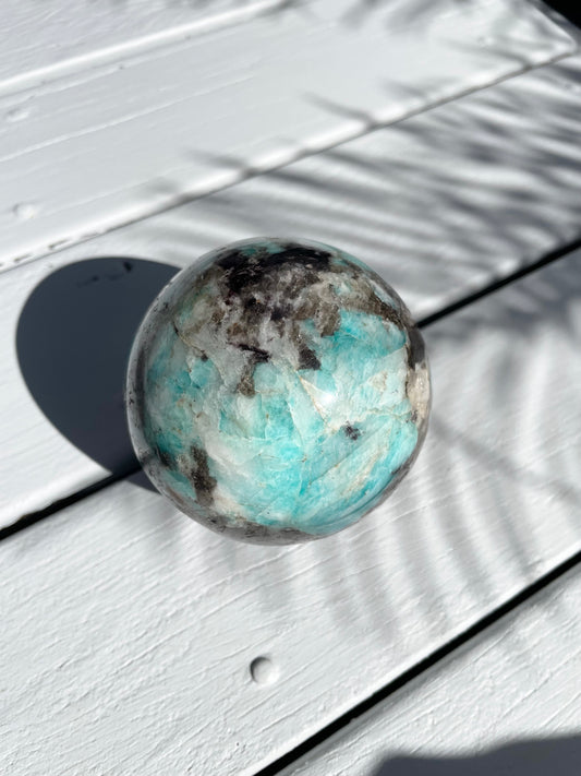 Amazonite Sphere includes holder