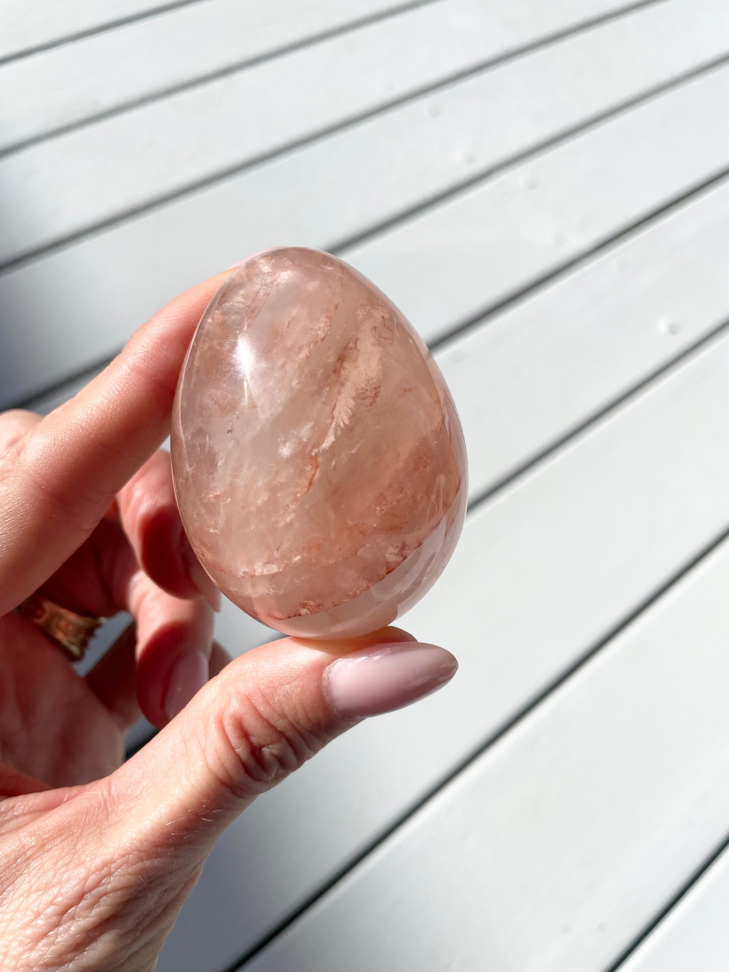 Fire Quartz Egg with holder