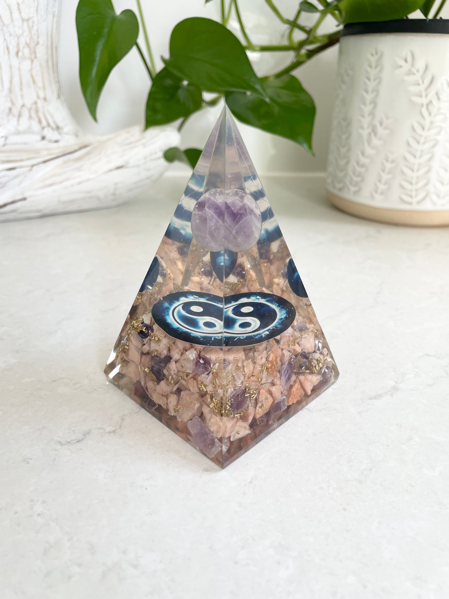 Orgone Pyramid ~ Peach Aventurine