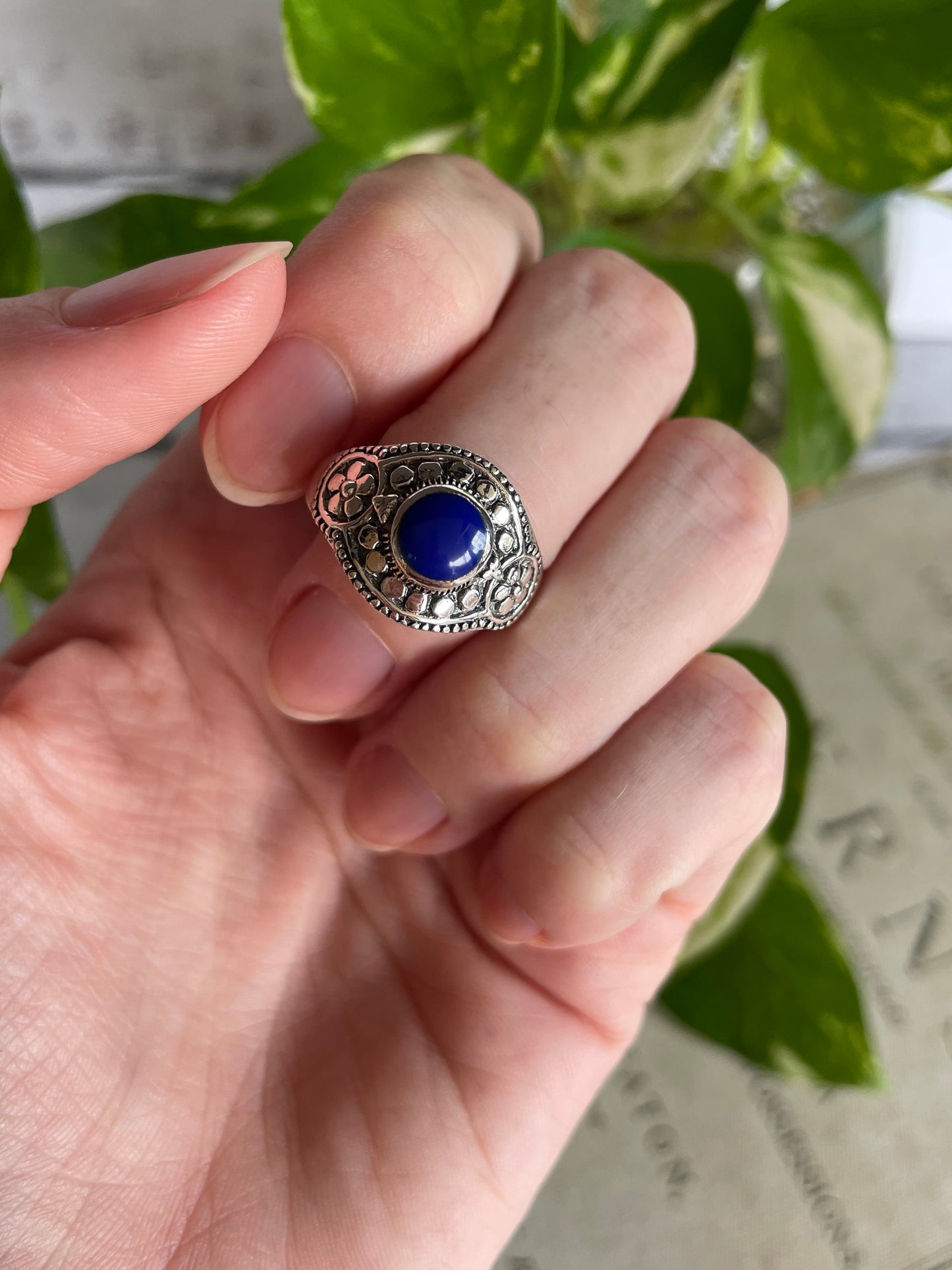 Lapis Lazuli Silver Ring