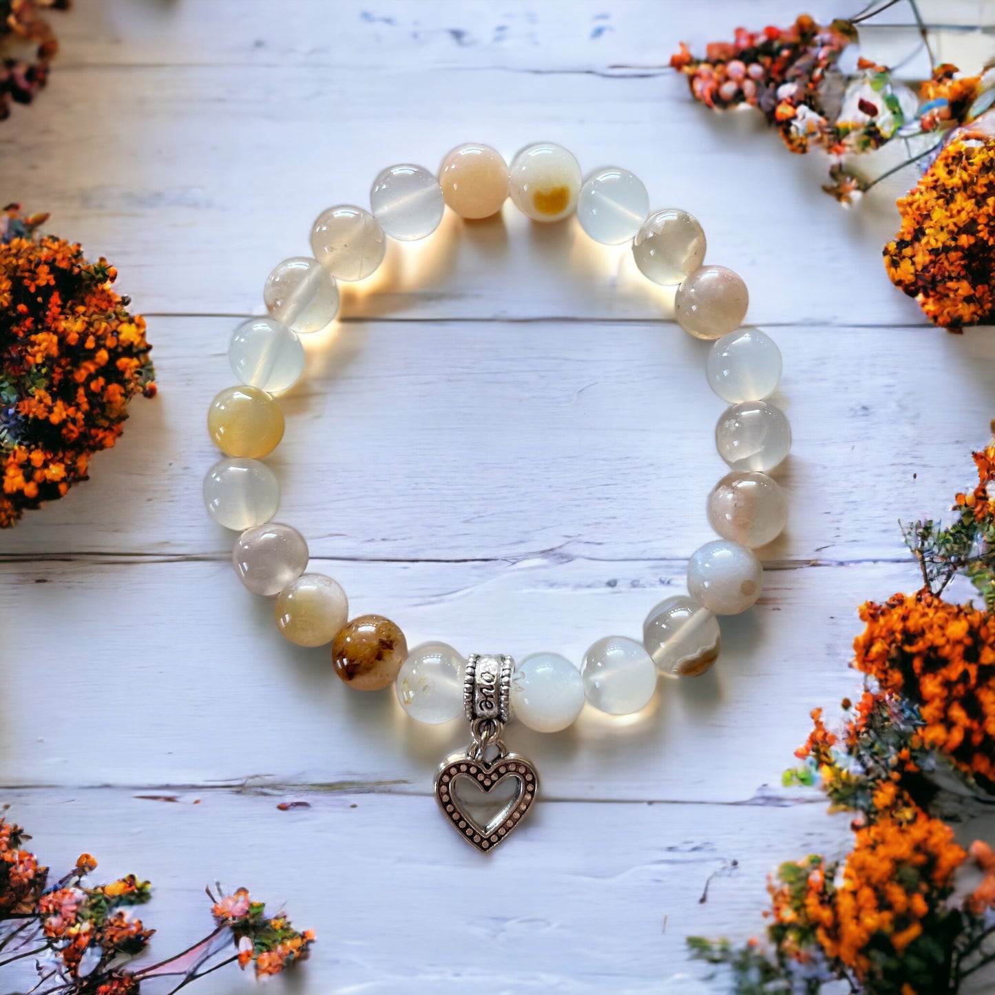 Flower Agate ~ SPIRITUAL GROWTH Healing Bracelet