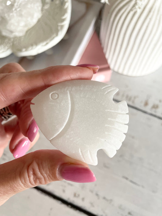 Angel Fish ~ White Jade