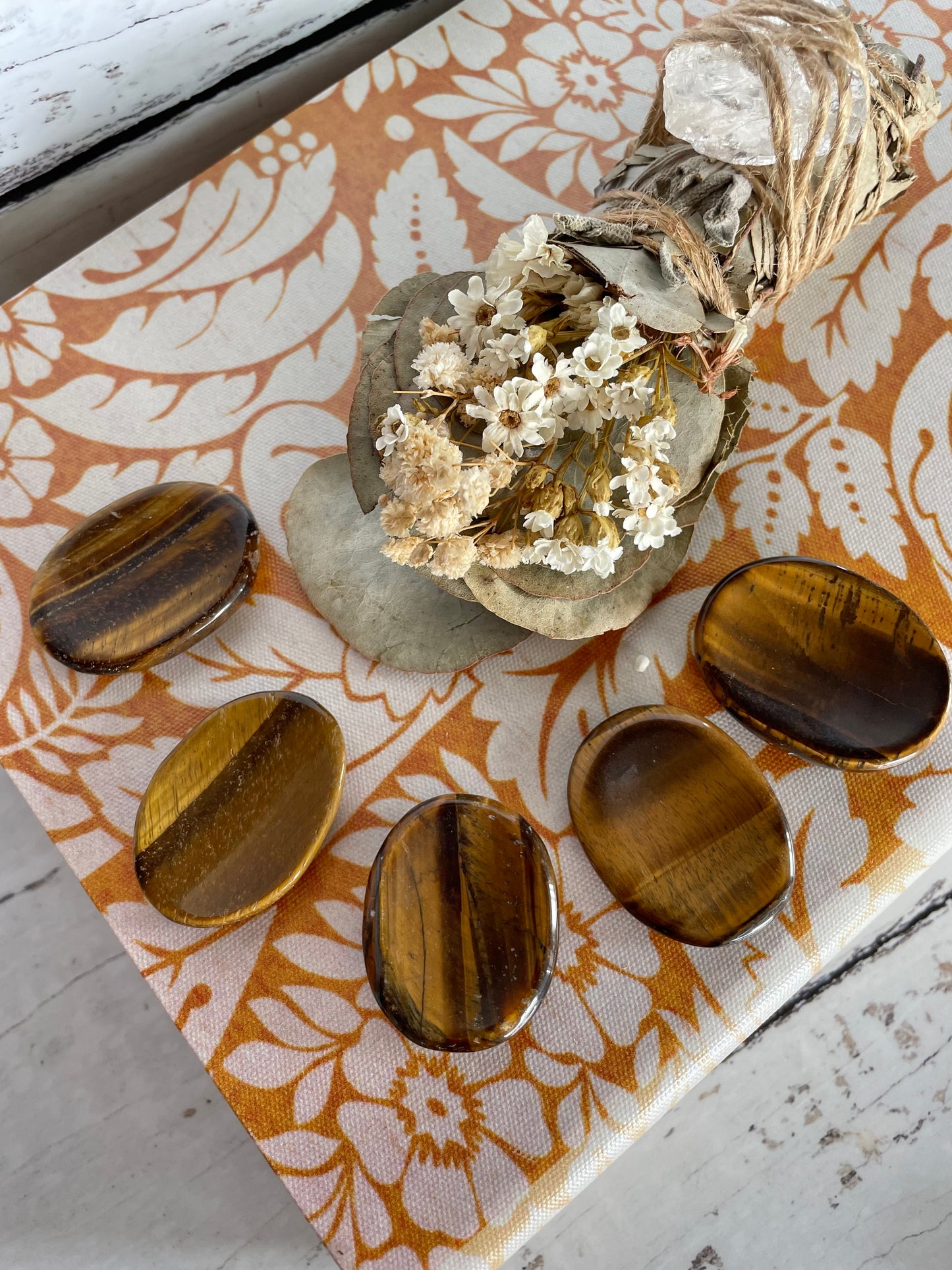 INTUITIVELY CHOSEN ~ Tigers Eye Thumb/Worry Stone