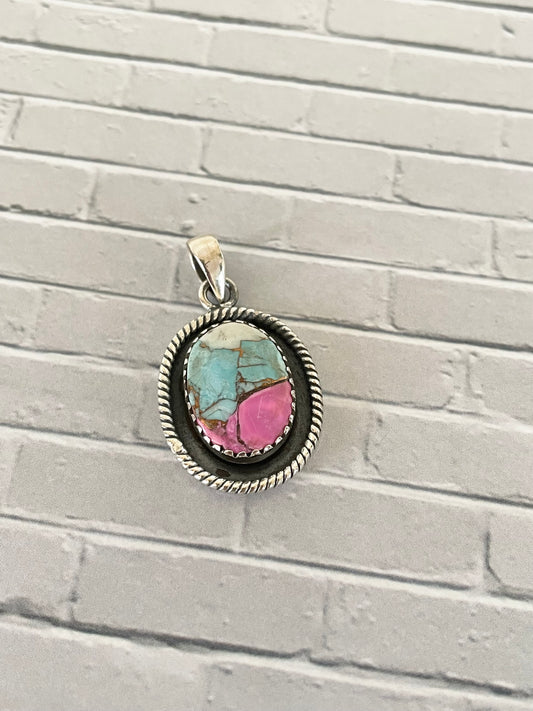 Cotton Candy Turquoise Pendant