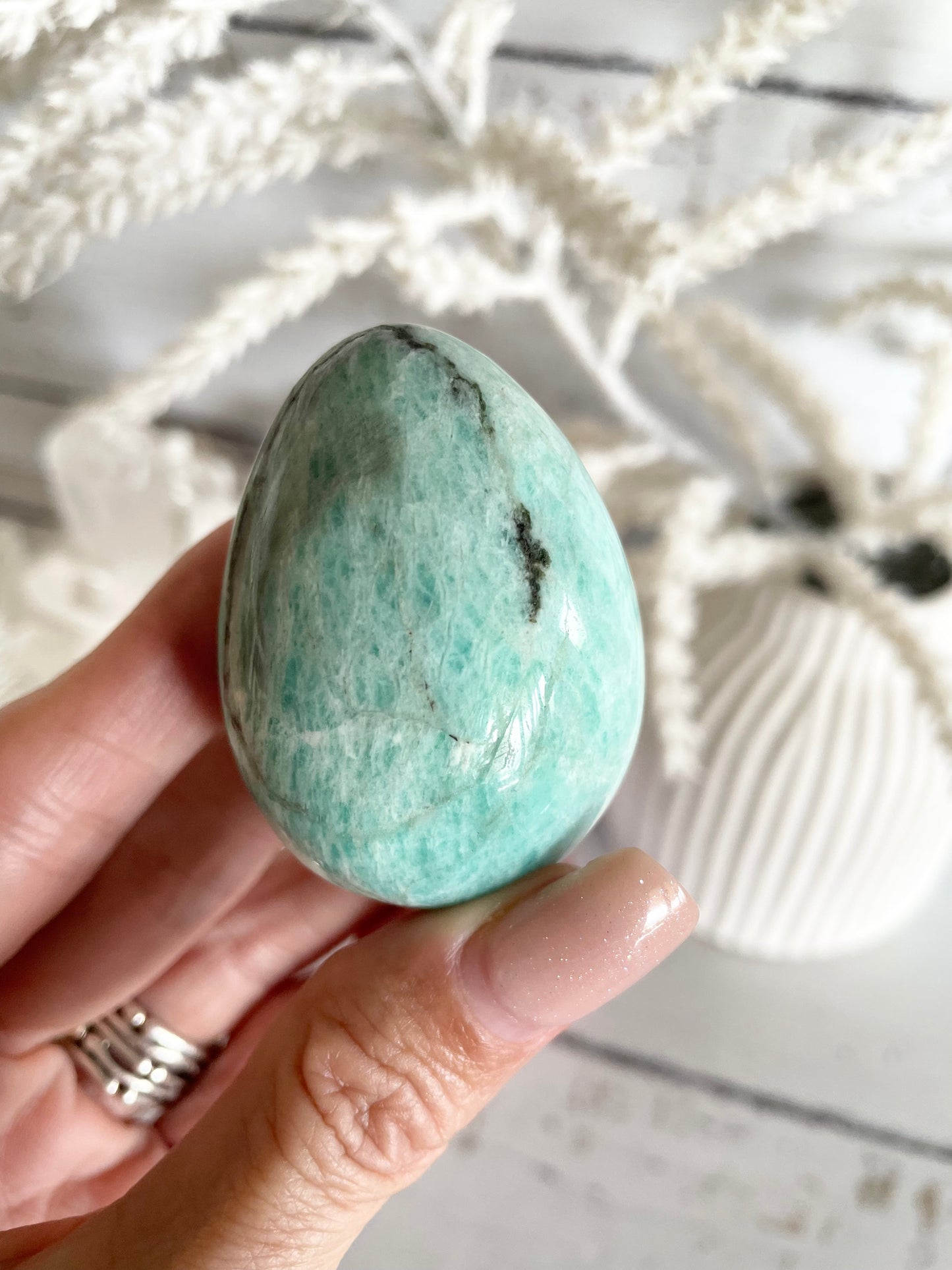 Amazonite Egg with holder