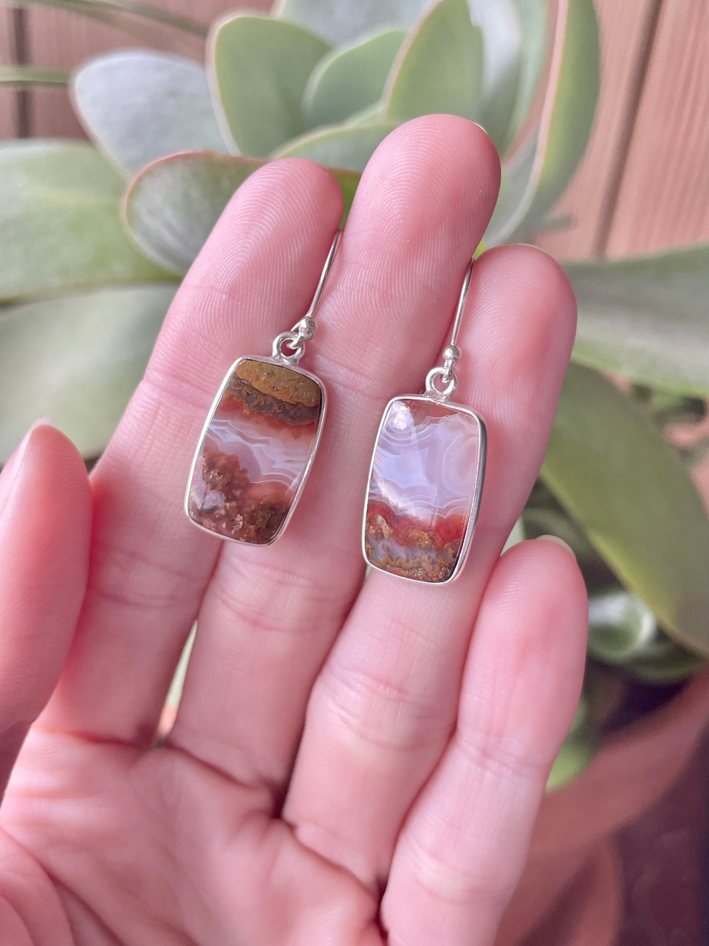 Moroccan Seam Agate Dangles