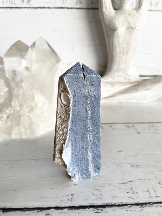 Blue coral jade Obelisk