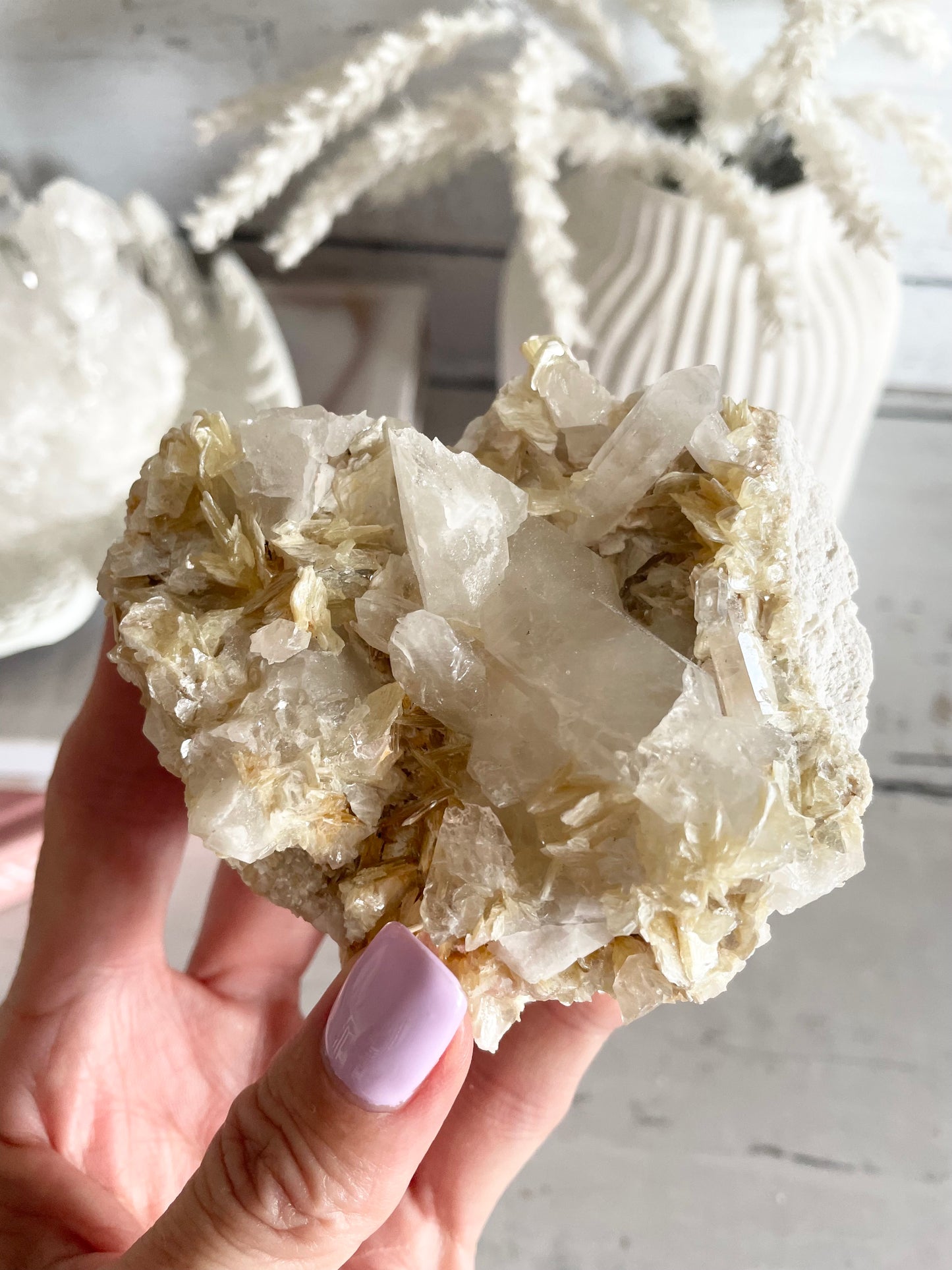 Mica in Quartz Cluster