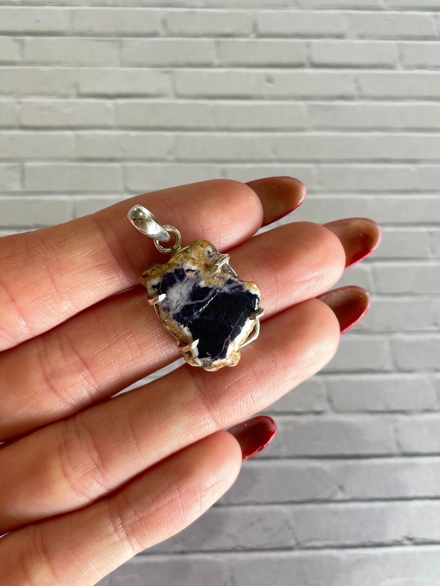 Raw Purple Opal Pendant