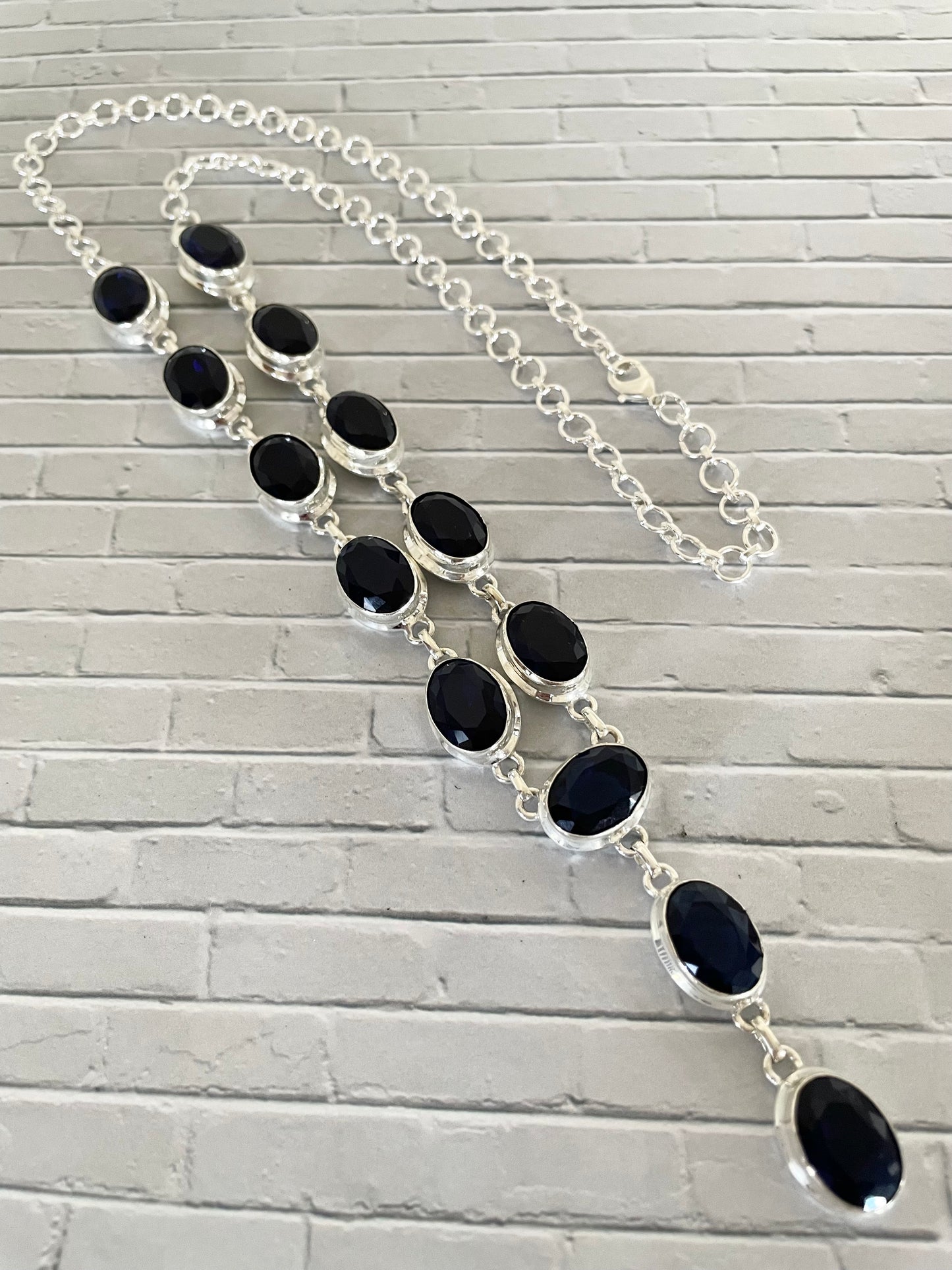 Iolite Lariat Necklace