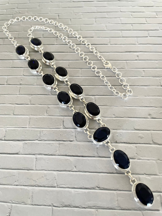 Iolite Lariat Necklace