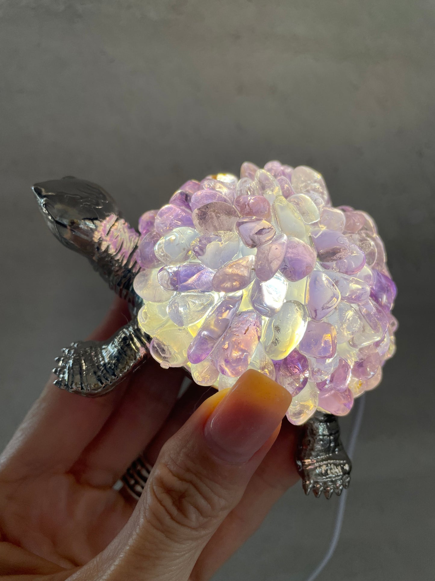 Tortoise Led Lamp - Light Amethyst