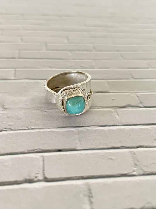 Amazonite Ring - adjustable 6-10