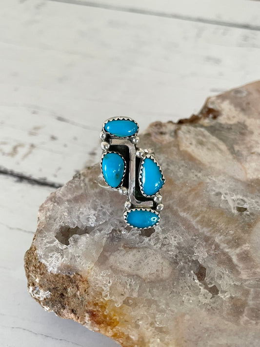 Navajo Sleeping Beauty Turquoise Ring ~ size 6