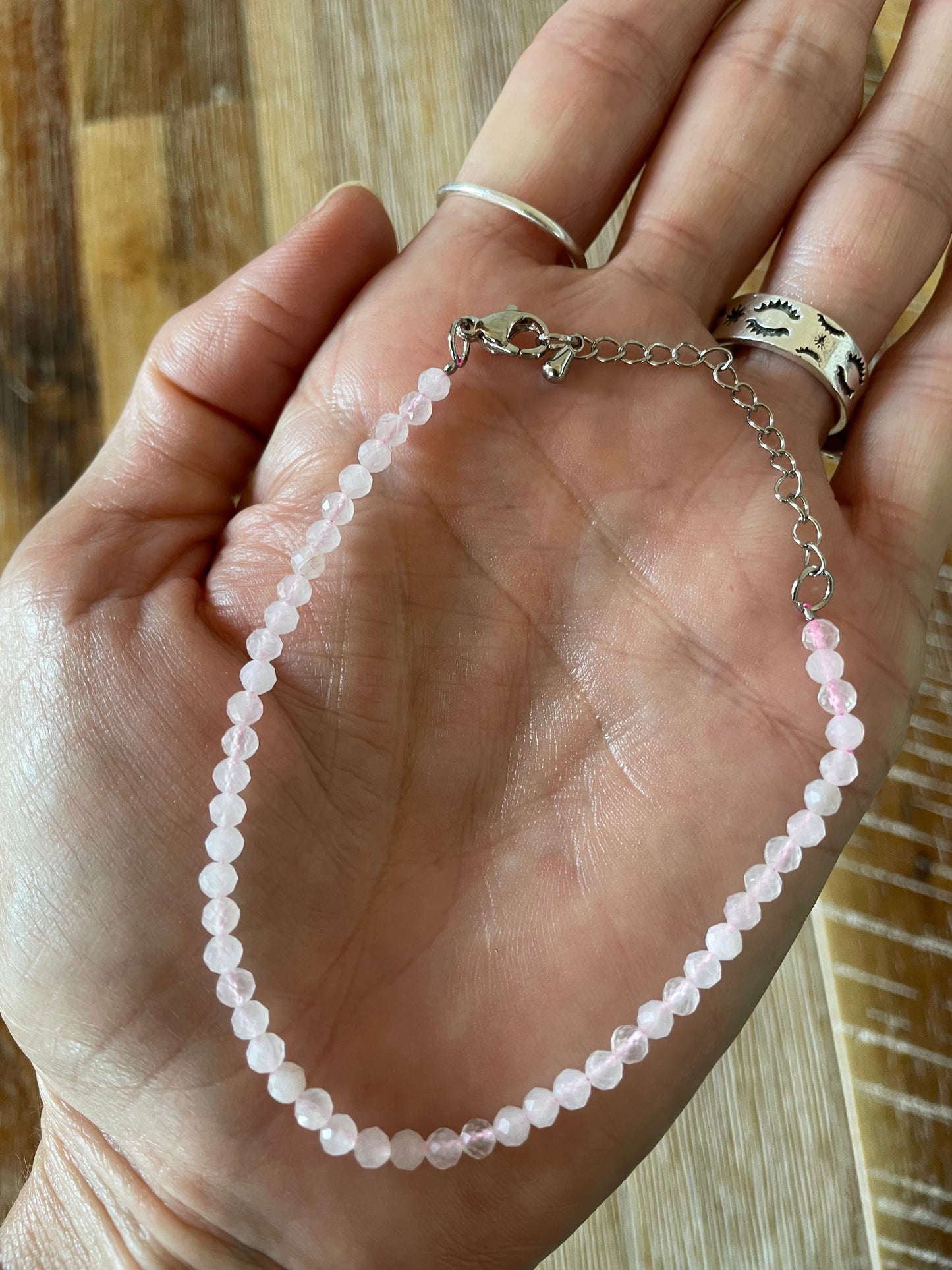 Faceted Bracelet ~ Rose Quartz