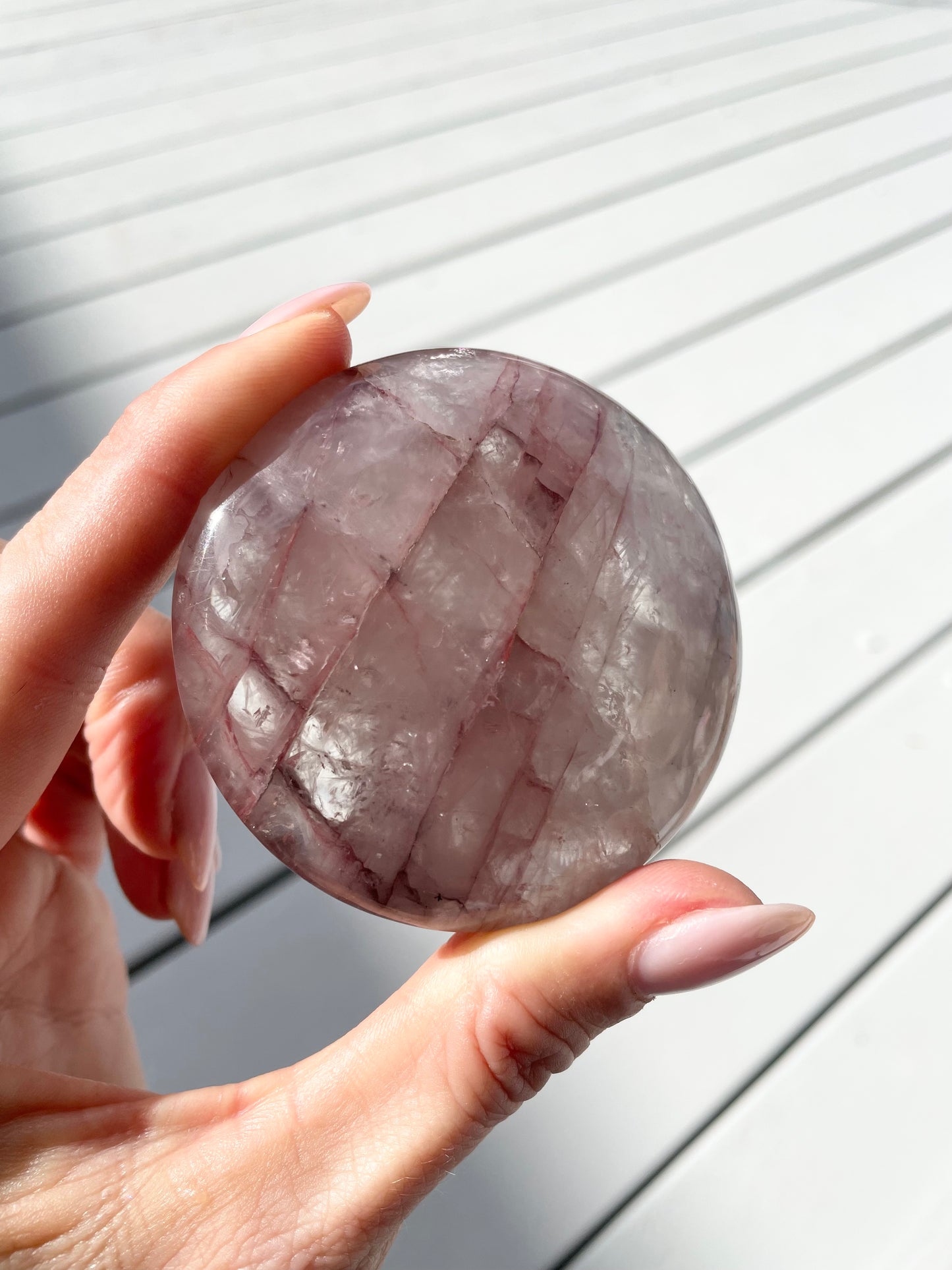 Fire Quartz Palm Stone