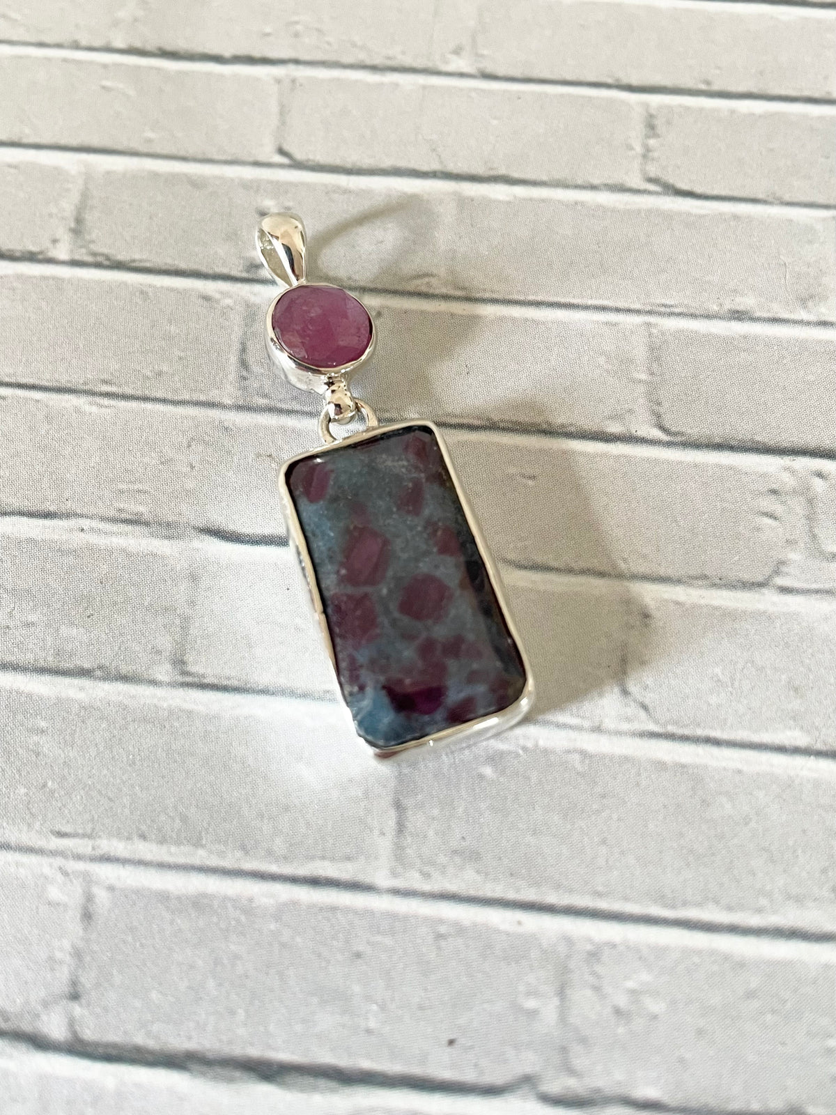 Sapphire & Ruby Kyanite Pendant