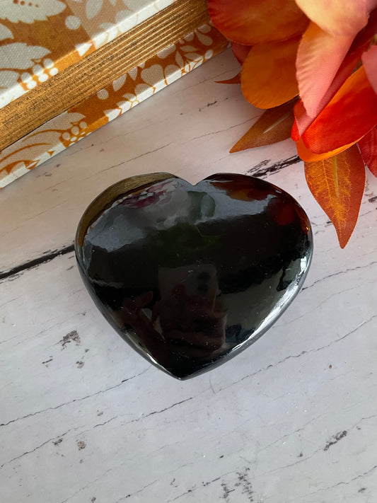 Black Tourmaline Heart