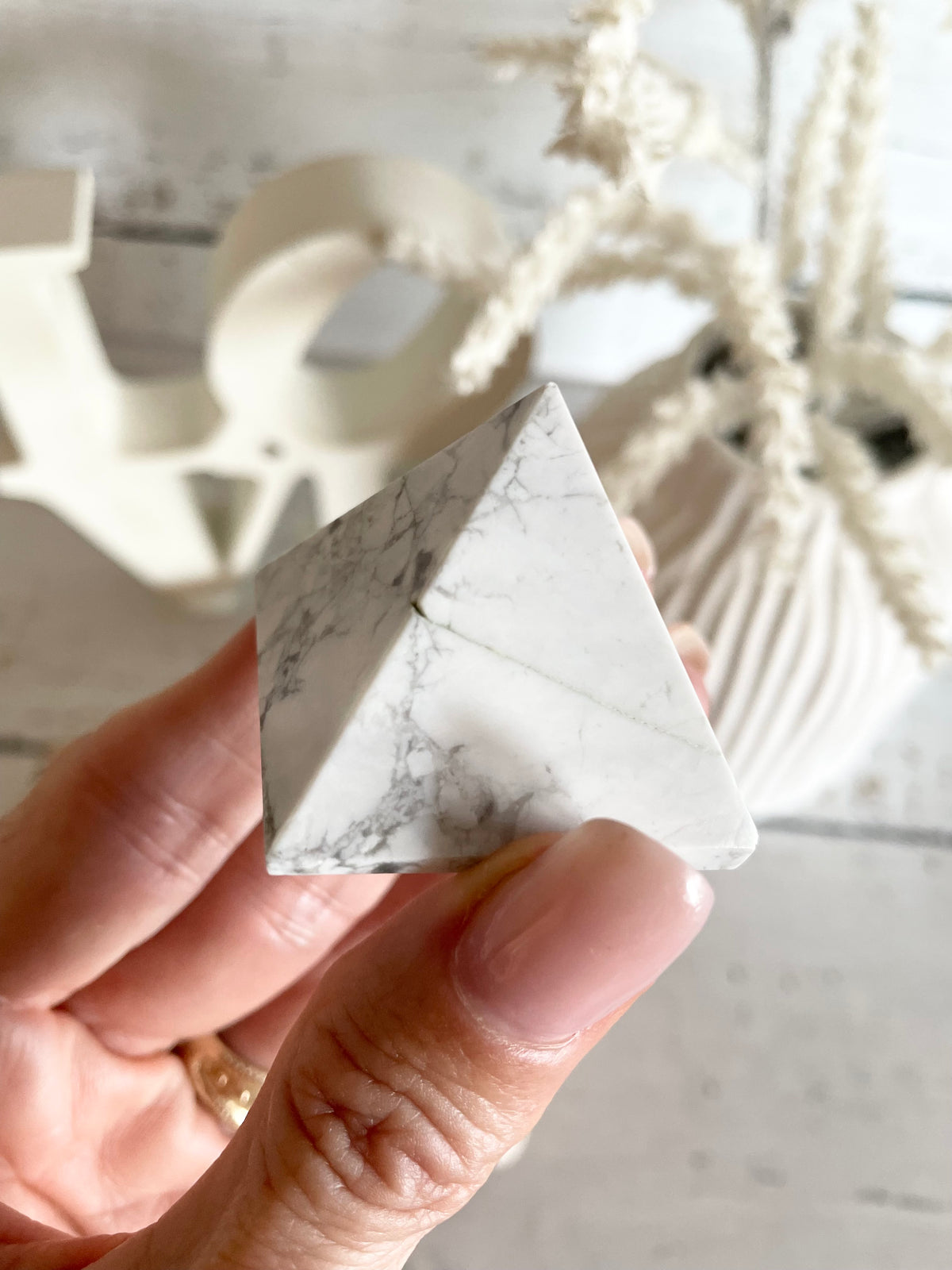 White Howlite Pyramid