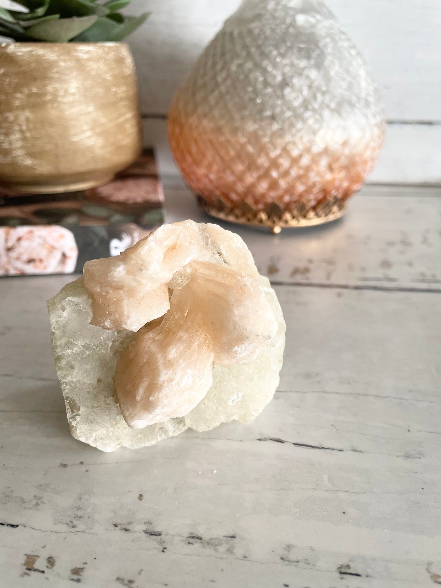 Green Apopyhllite Stilbite Cluster