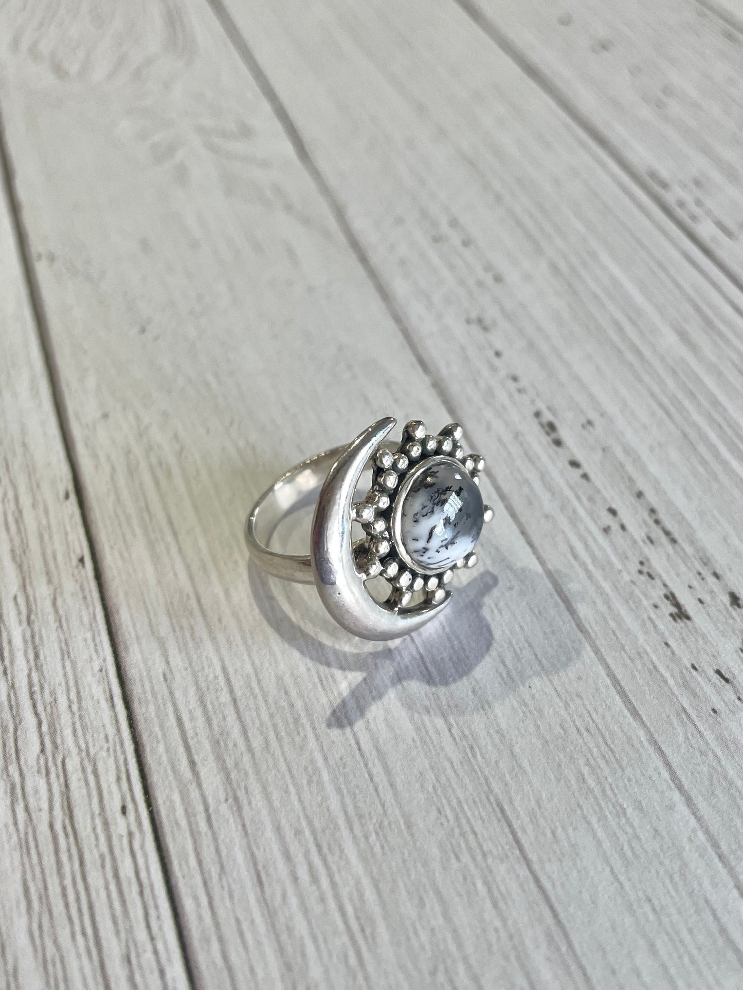 Dendritic Agate Ring ~ size 6