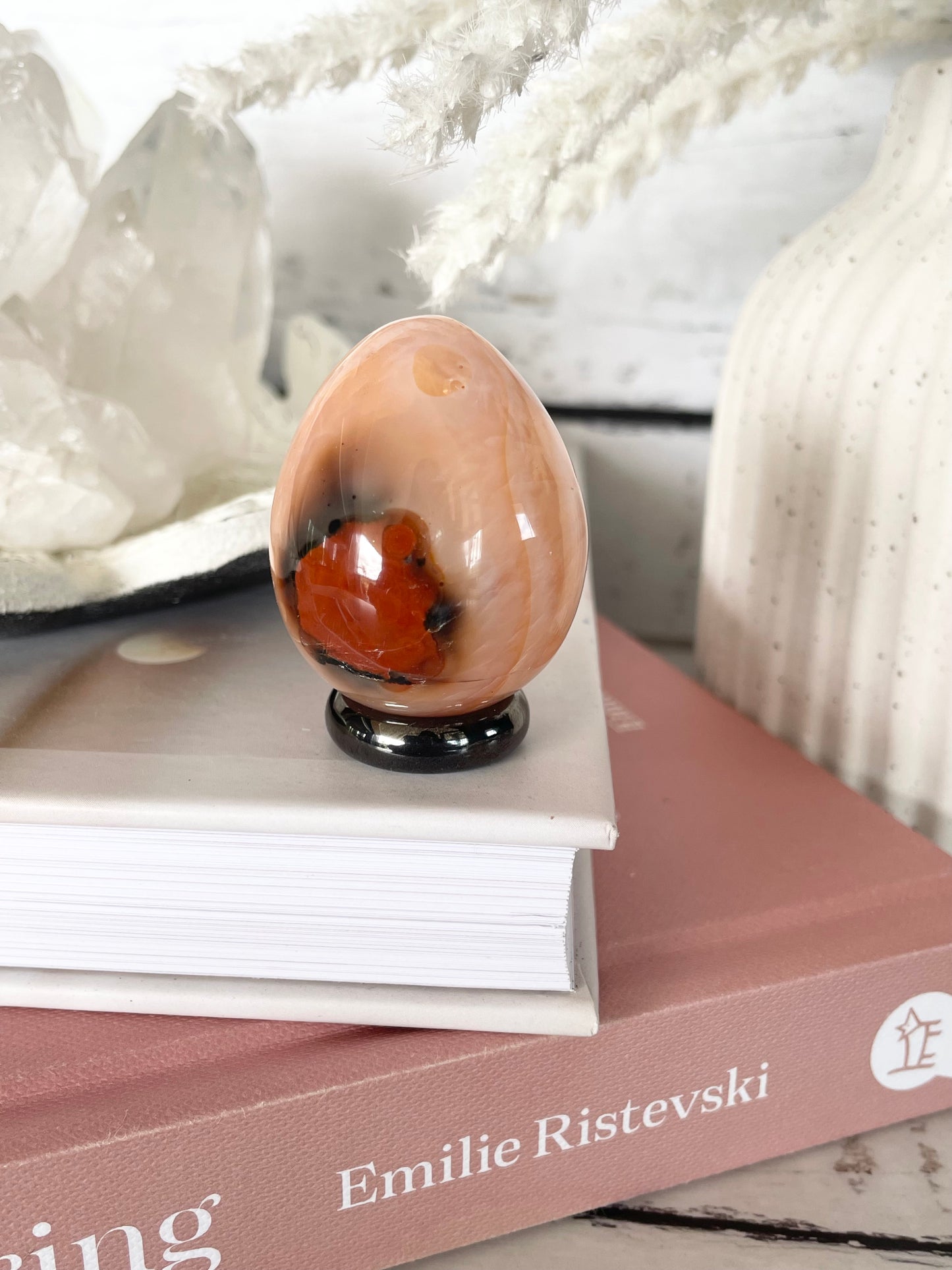 Carnelian Egg with holder