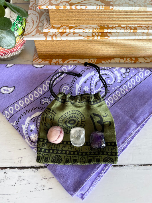 Bandana Lilac Pouch Set ~ Wellbeing & Protection