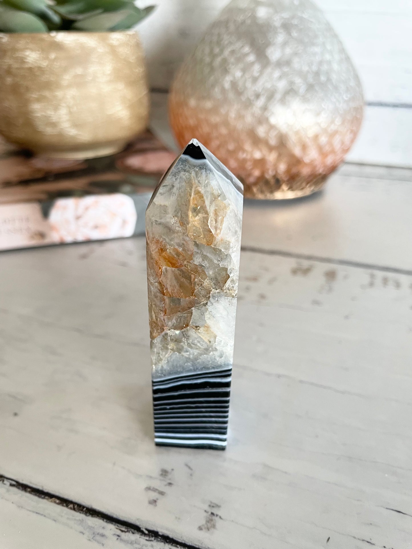 Black Agate Obelisk