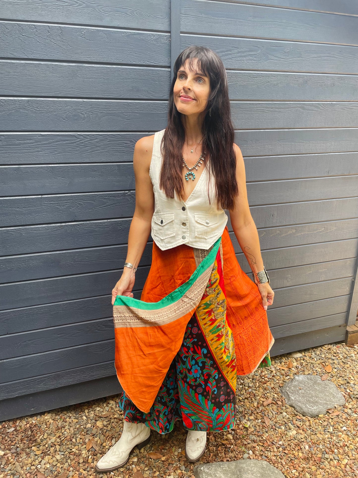 Upcycled Sari Skirt 24