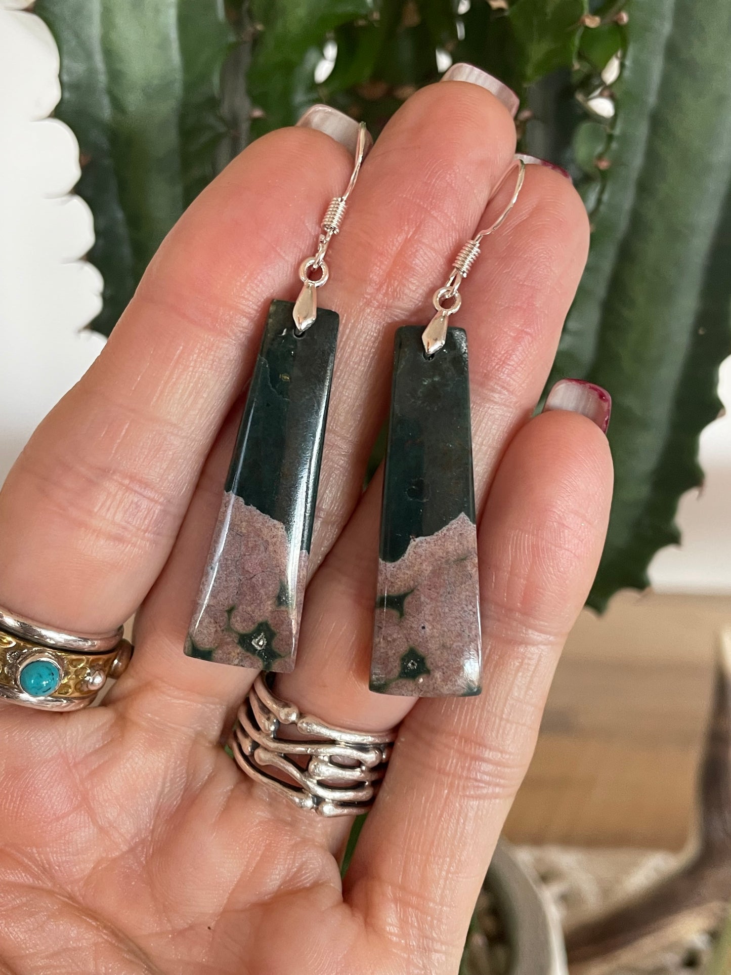 Sweetgrass Studio - Ocean Jasper Dangles