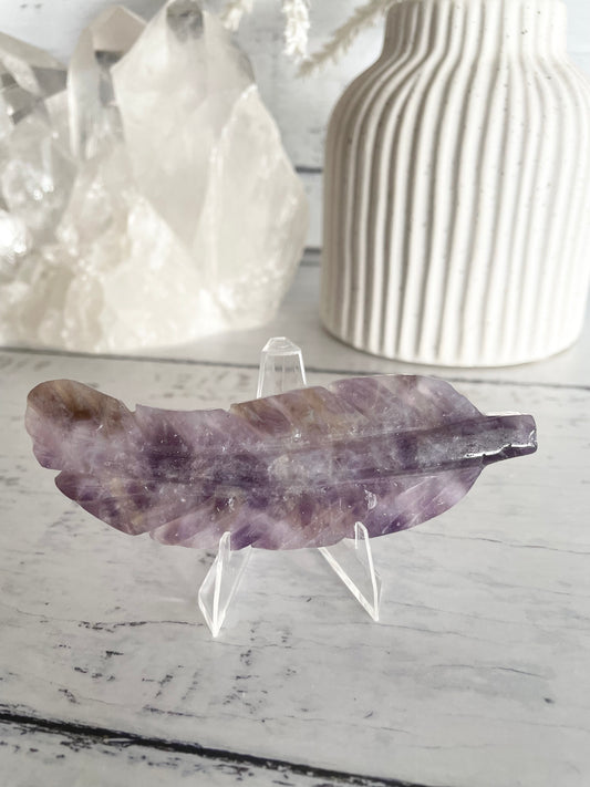 Chevron Dream Amethyst feather