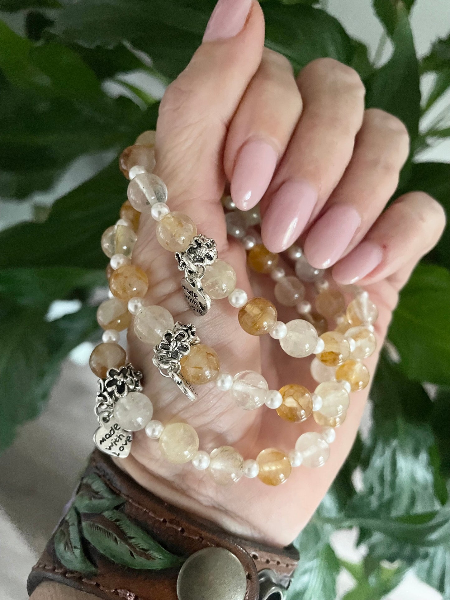 Golden Healer & Pearl ~ Healing Bracelet
