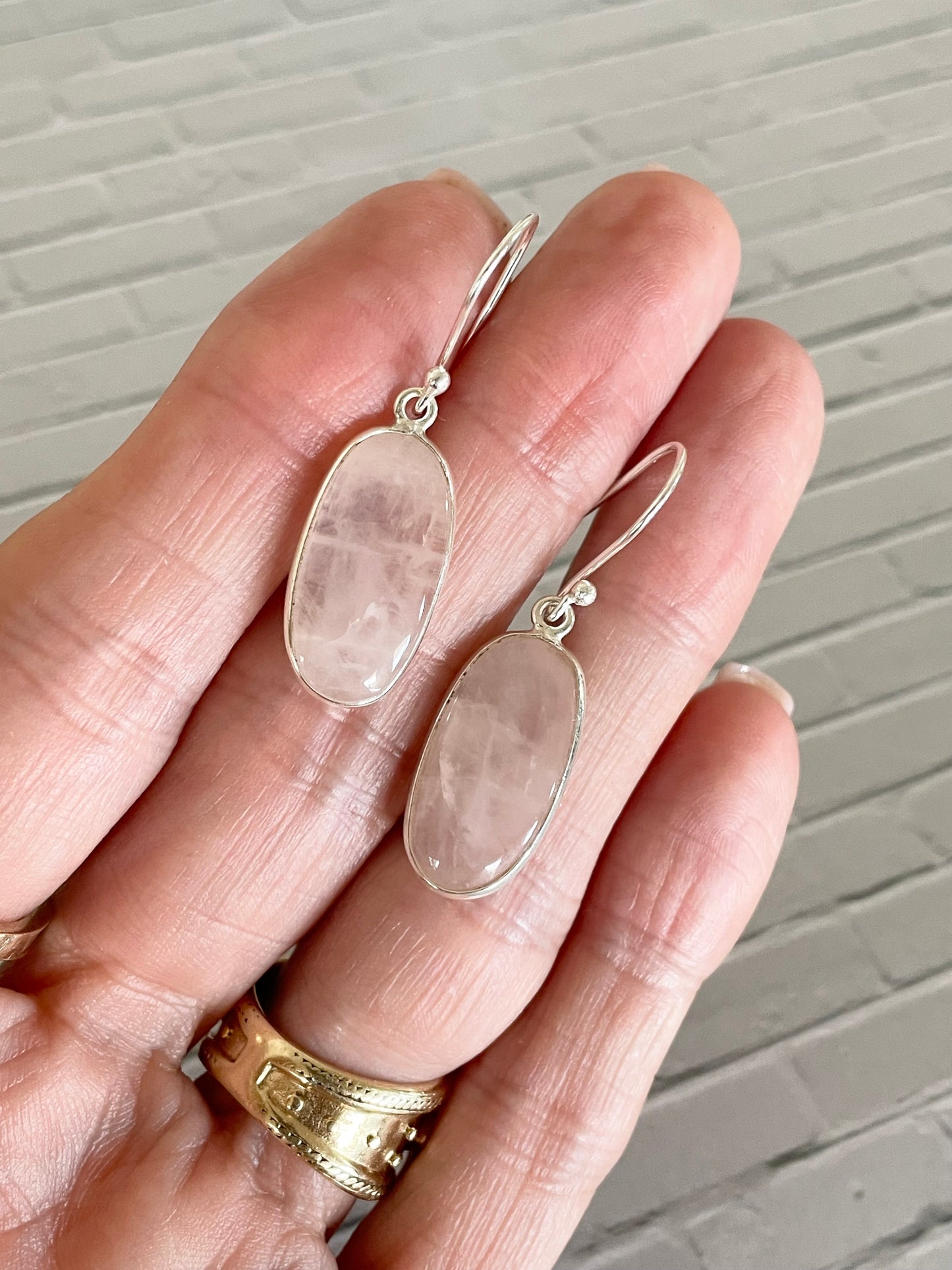 Rose Quartz Dangles