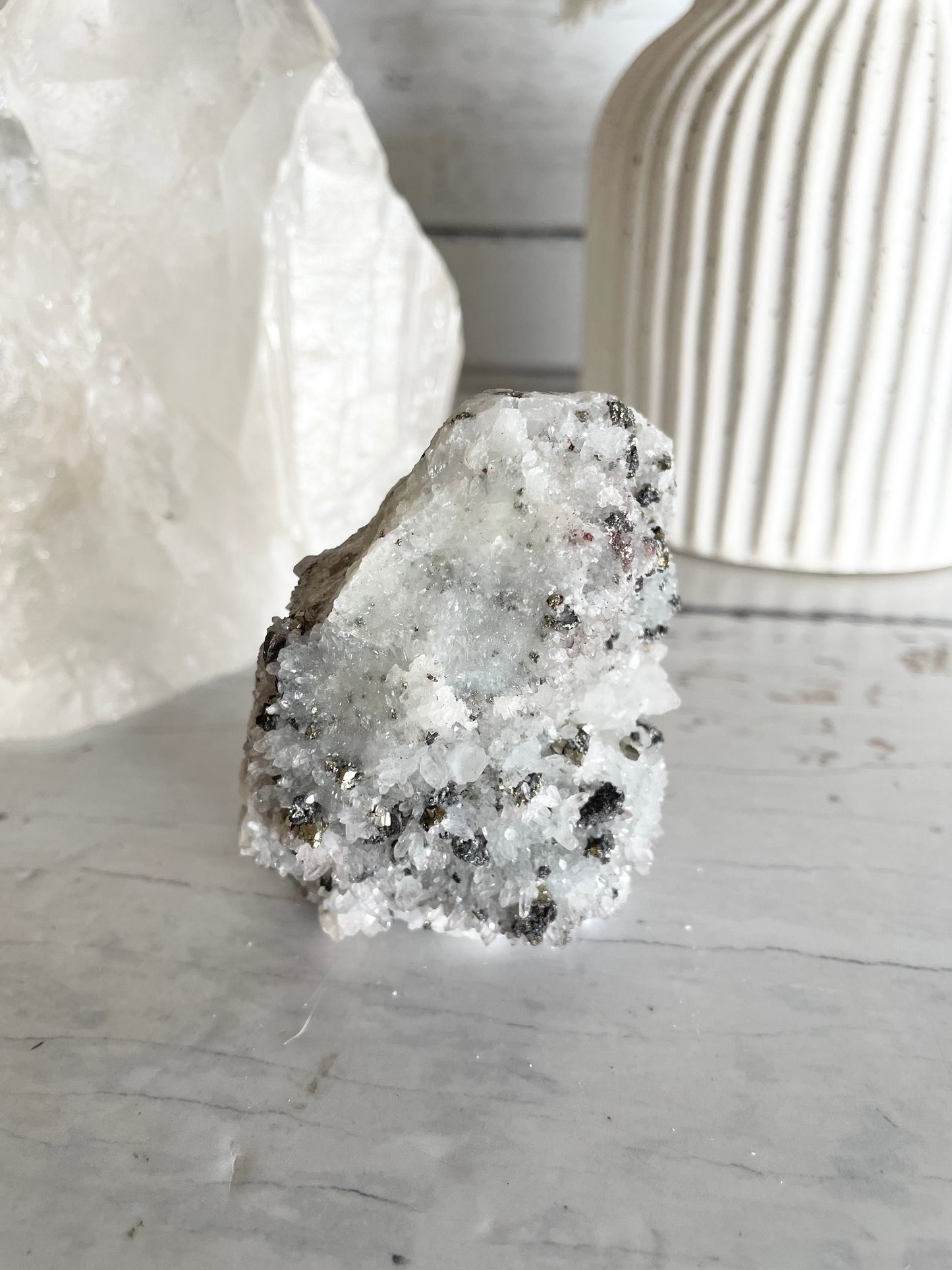 Quartz Pyrite Cluster