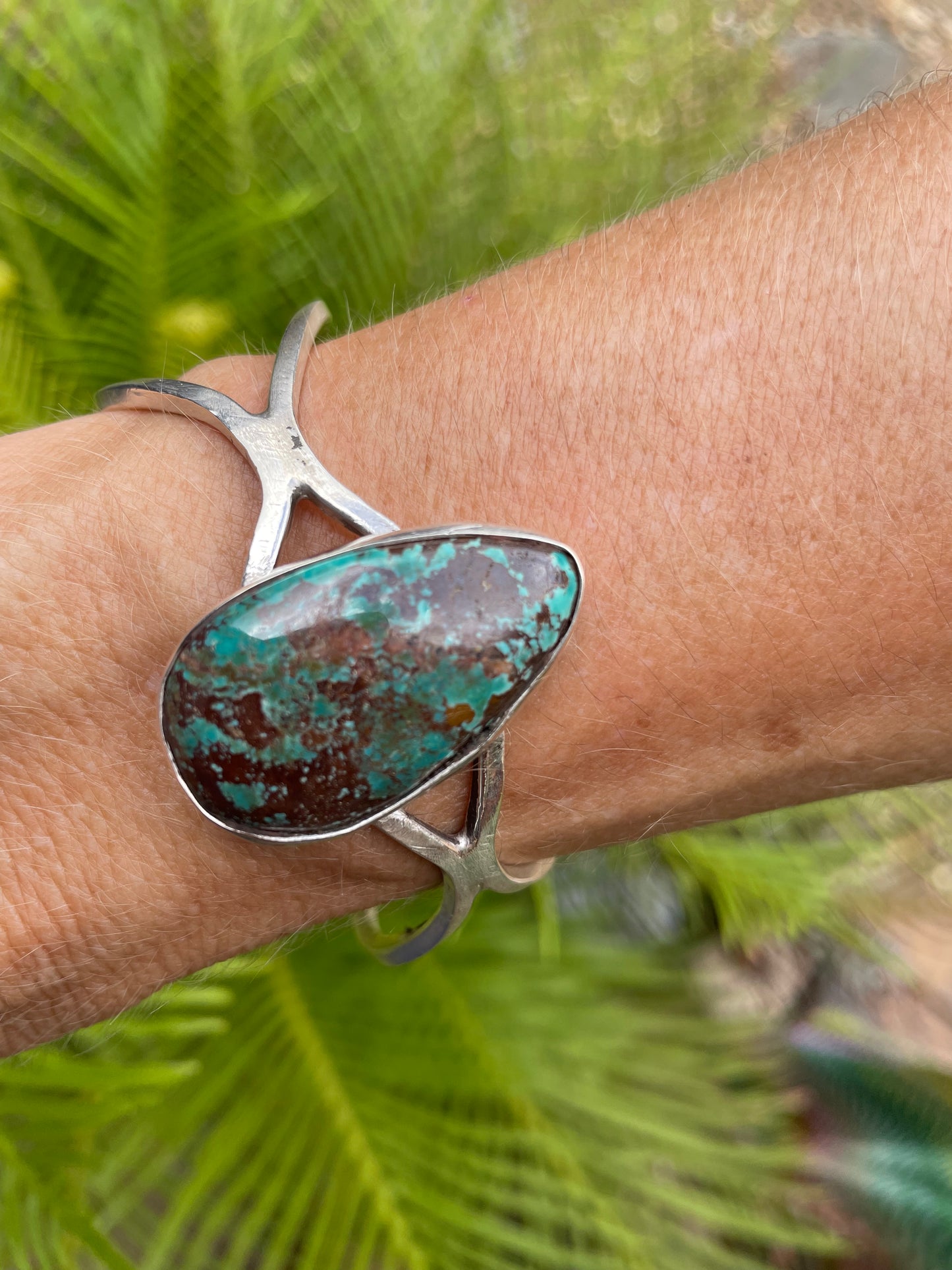 Sweetgrass Studio ~ Spearmint Green Hubei Turquoise Cuff