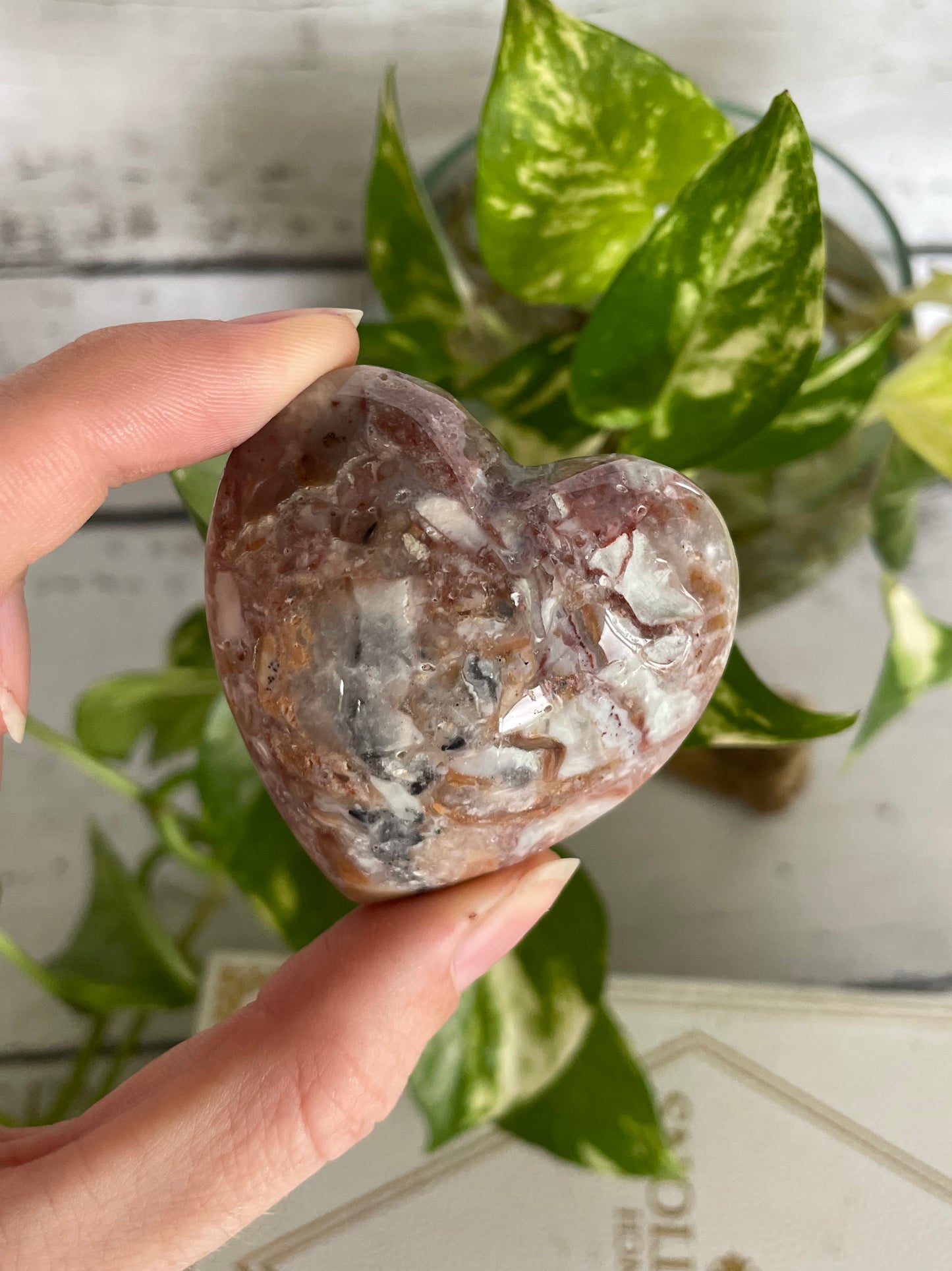 Crazy Lace Agate Heart