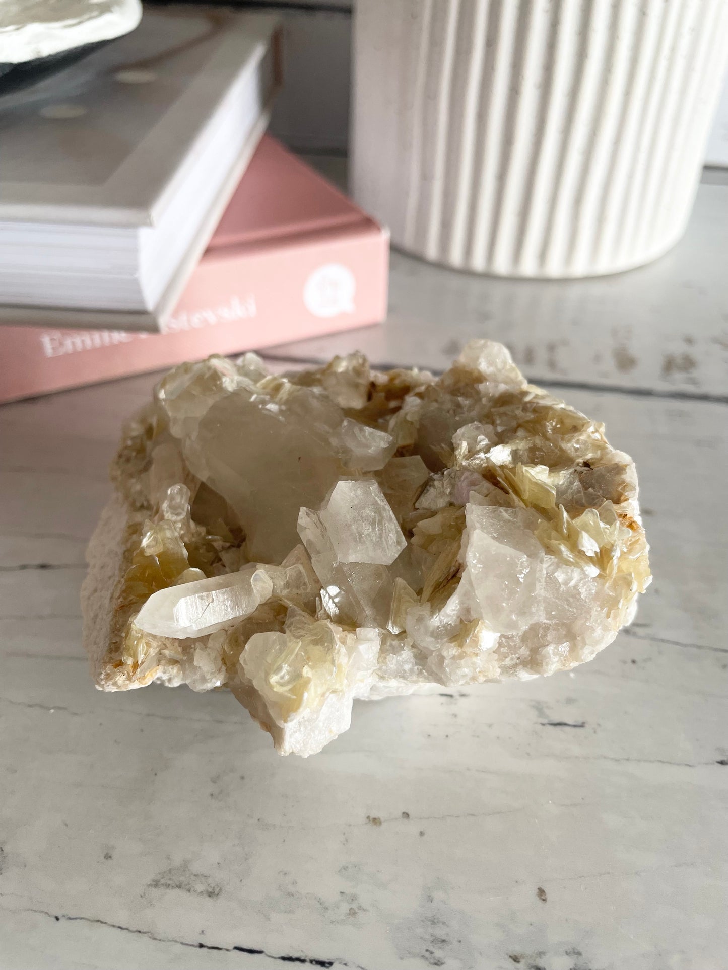 Mica in Quartz Cluster