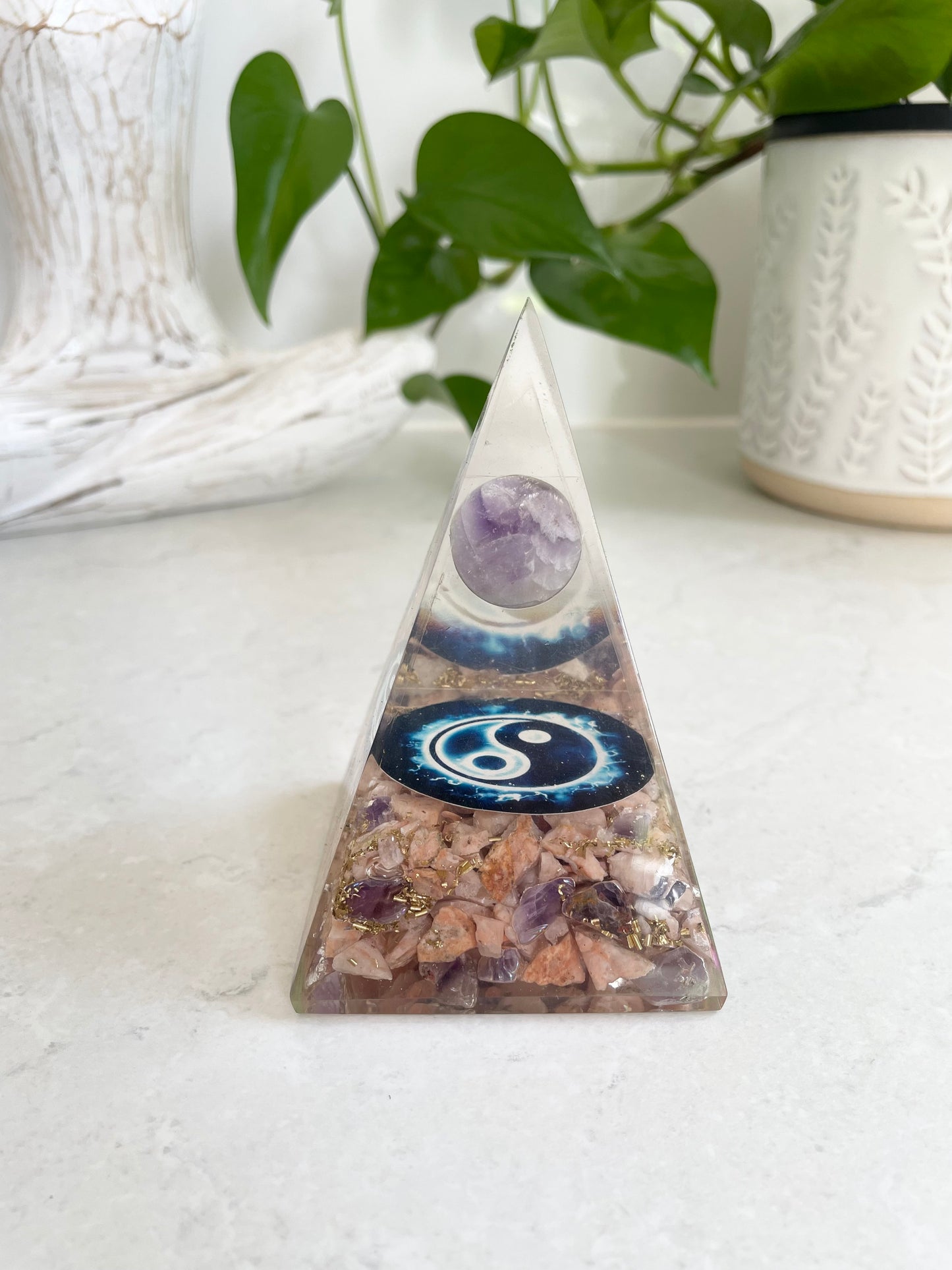 Orgone Pyramid ~ Peach Aventurine