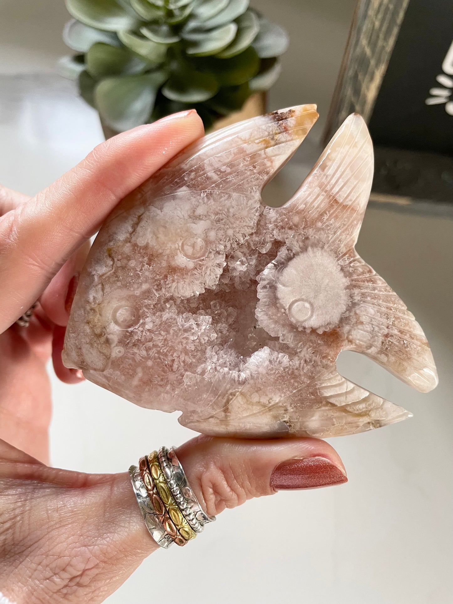 Flower Agate Angel Fish