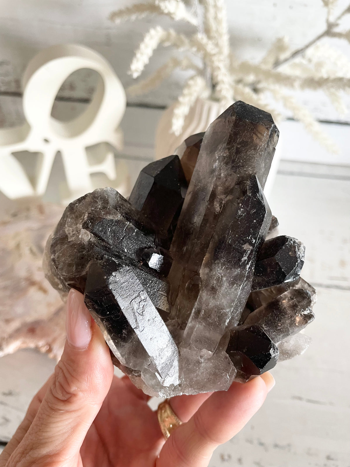 Smoky Quartz Cluster