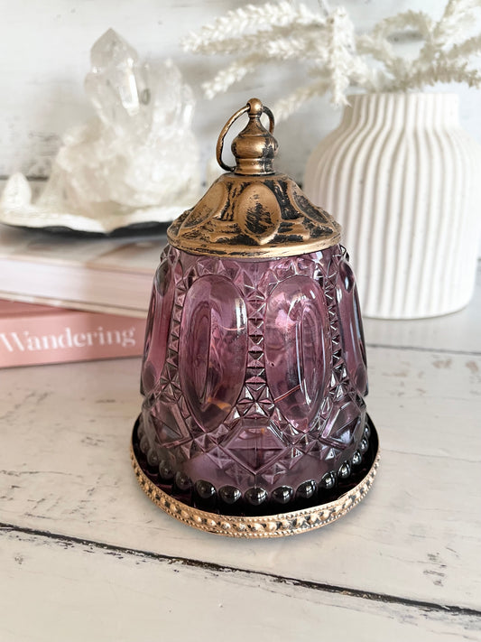Vintage Plum LED Lantern