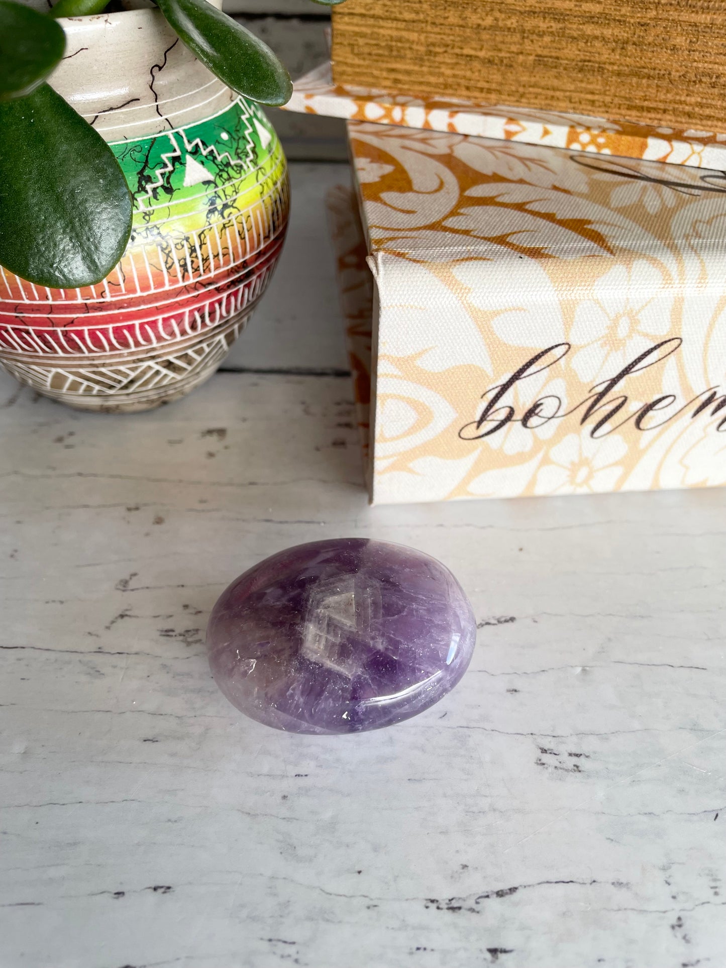 Amethyst Pillow Palm Stone