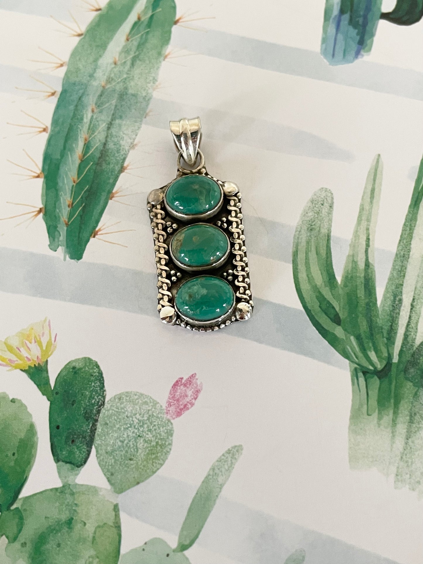 Mojave Green Turquoise Pendant